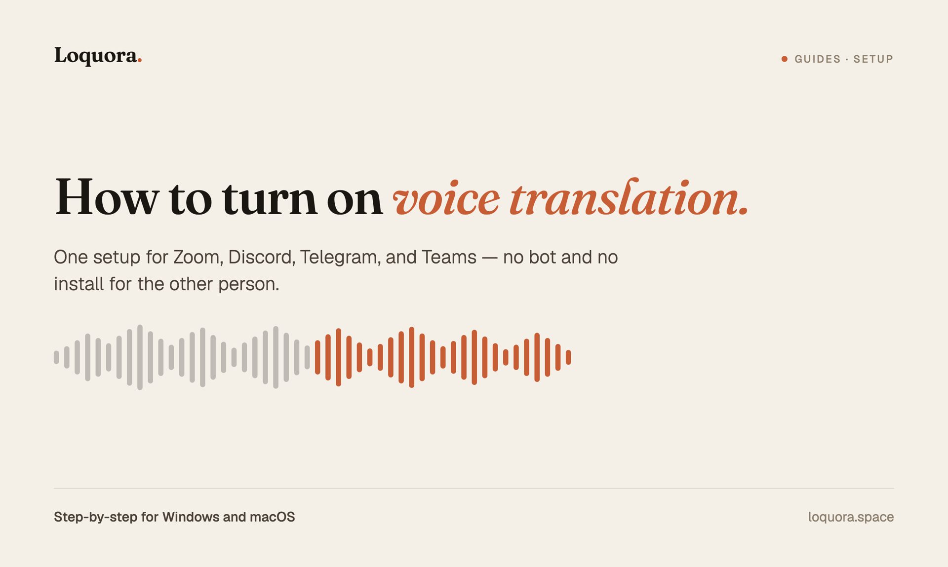 How to Translate Voice Calls in Zoom, Discord, Telegram, and Teams